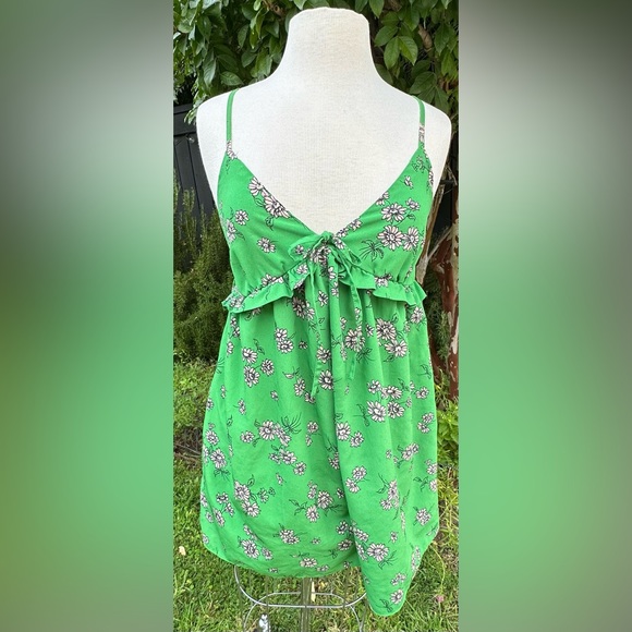 Urban Outfitters Pants - Urban Outfitters Green Floral Romper - size S